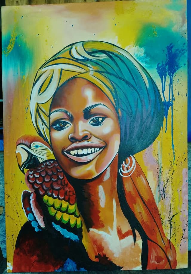  Epic African Mural ✨️Fine Art Painting'