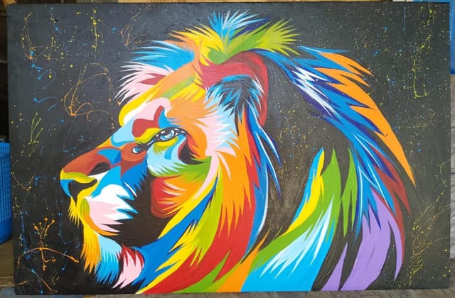 Epic Lion Mural ✨️Fine Painting' ◇Available◇ Size(A1)